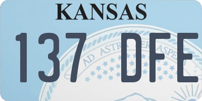 KS license plate 137DFE