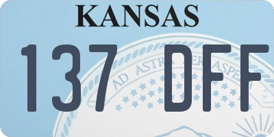 KS license plate 137DFF
