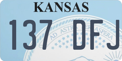 KS license plate 137DFJ