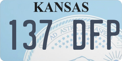 KS license plate 137DFP