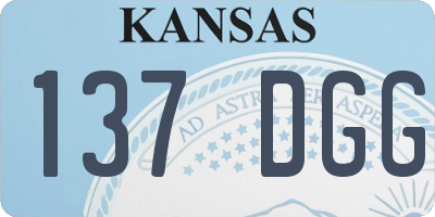 KS license plate 137DGG