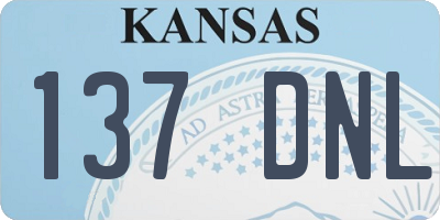 KS license plate 137DNL