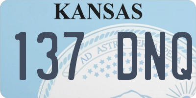 KS license plate 137DNQ