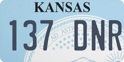 KS license plate 137DNR