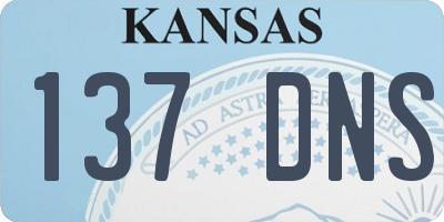 KS license plate 137DNS