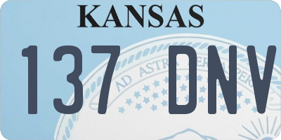 KS license plate 137DNV