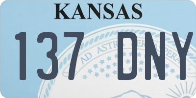 KS license plate 137DNY
