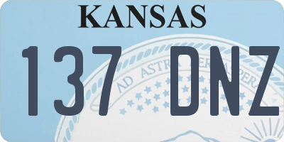 KS license plate 137DNZ