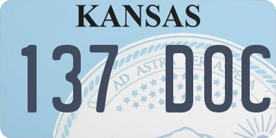 KS license plate 137DOC