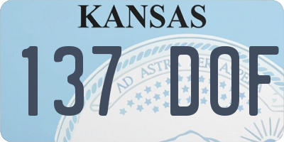 KS license plate 137DOF