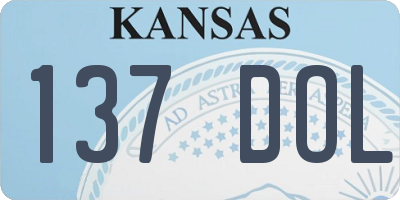 KS license plate 137DOL