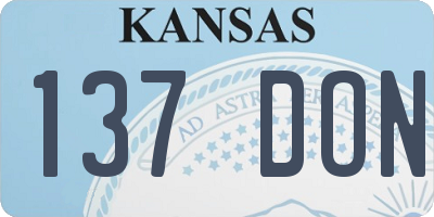 KS license plate 137DON