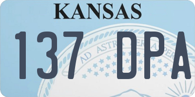 KS license plate 137DPA