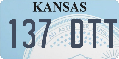 KS license plate 137DTT