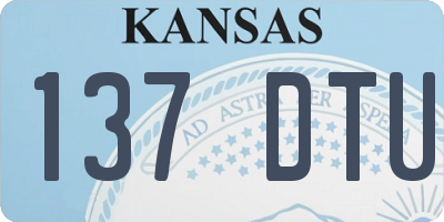 KS license plate 137DTU