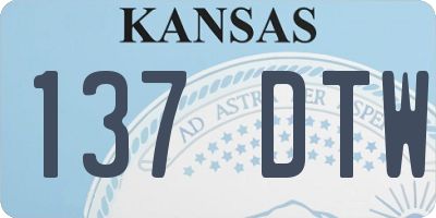 KS license plate 137DTW