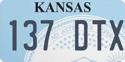 KS license plate 137DTX