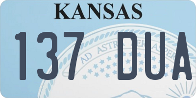 KS license plate 137DUA