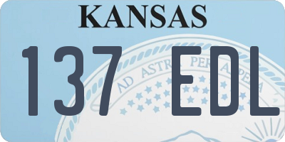 KS license plate 137EDL