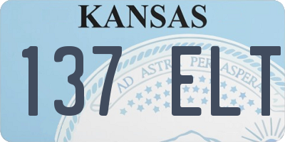 KS license plate 137ELT