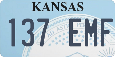 KS license plate 137EMF