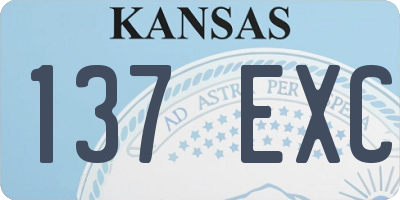 KS license plate 137EXC
