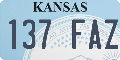 KS license plate 137FAZ