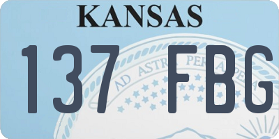KS license plate 137FBG