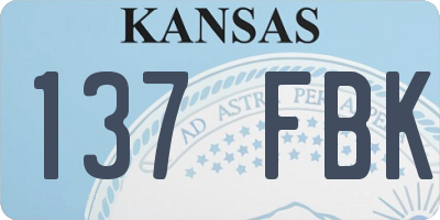 KS license plate 137FBK