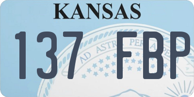 KS license plate 137FBP
