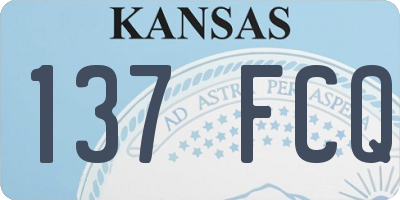 KS license plate 137FCQ