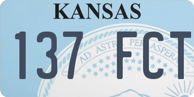 KS license plate 137FCT