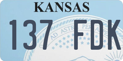 KS license plate 137FDK