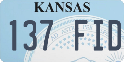 KS license plate 137FID