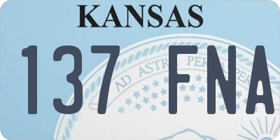KS license plate 137FNA