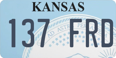 KS license plate 137FRD