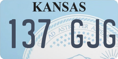 KS license plate 137GJG