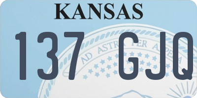 KS license plate 137GJQ