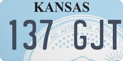 KS license plate 137GJT