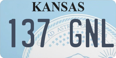 KS license plate 137GNL