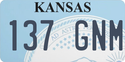 KS license plate 137GNM