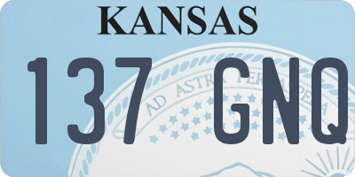 KS license plate 137GNQ