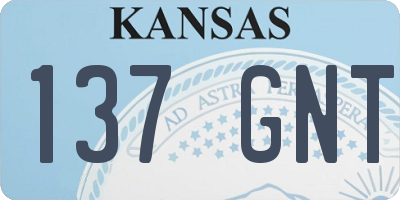 KS license plate 137GNT