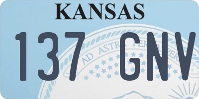 KS license plate 137GNV