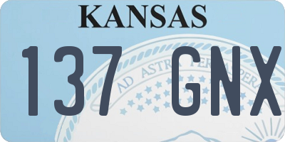 KS license plate 137GNX