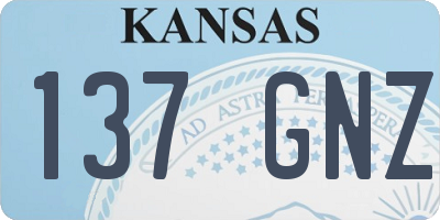 KS license plate 137GNZ