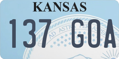 KS license plate 137GOA