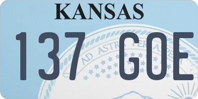 KS license plate 137GOE