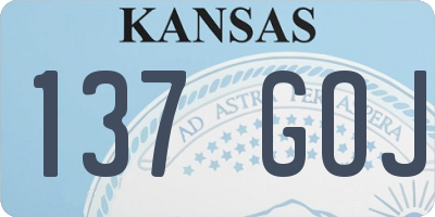 KS license plate 137GOJ