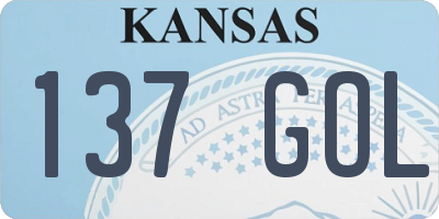 KS license plate 137GOL